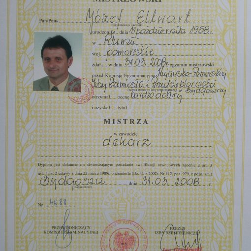 Dyplom Mistrza Dekarza